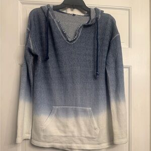 Ocean Drive Blue and White Ombre Hoodie